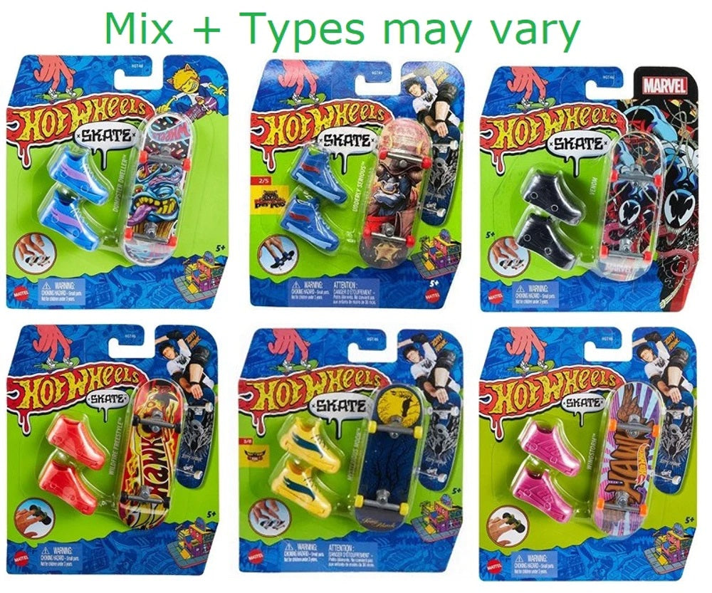 Mattel Hot Wheels Skate Finger Skateboard + Schuh Sortiert