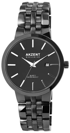 Akzent Exclusive Herrenarmbanduhr mit Metallband