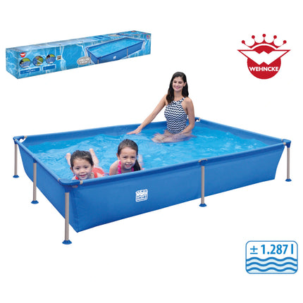Stahlrahmenpool blau 228x159x42cm