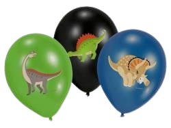 6 Latexballons Happy Dinosaur 28cm/11 4C