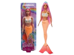 Meerjungfrau-Puppe mit pinkfarbenem Haar