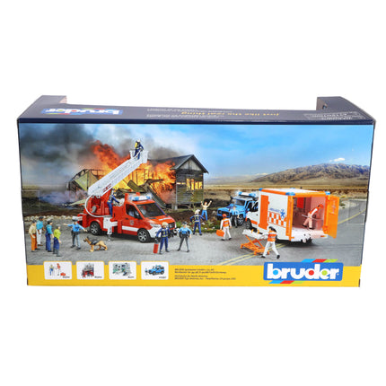 bruder MB Sprinter Ambulanz mit Figur rot/weiß 1:16