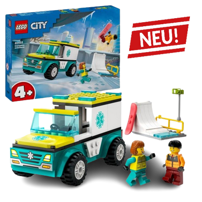 LEGO City Rettungswagen und Snowboarder