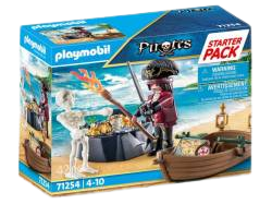 PLAYMOBIL 71254 Starter Pack Pirat mit Ruderboot