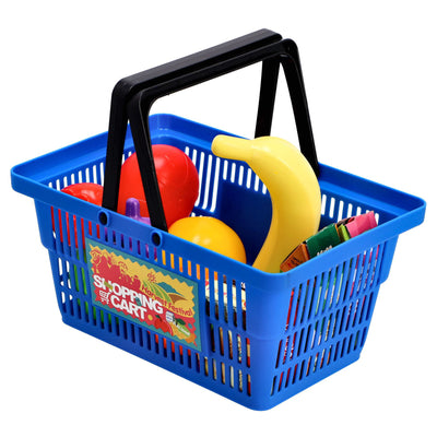 Einkaufskorb Gefüllt in Blau o. Rot