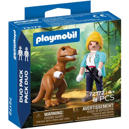 Playmobil T-Rex mit Forscherin