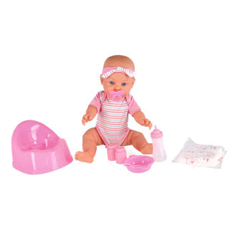 Dolls Room Trink-und Pinkelbaby 43cm +Zubehör 9tlg