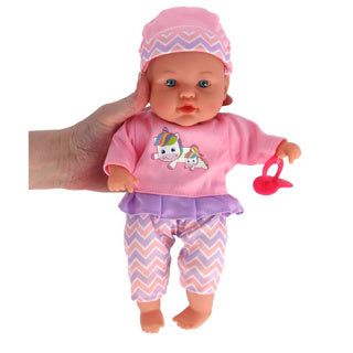 Puppe 31 Cm 4 Töne + 5 Zubehörteile