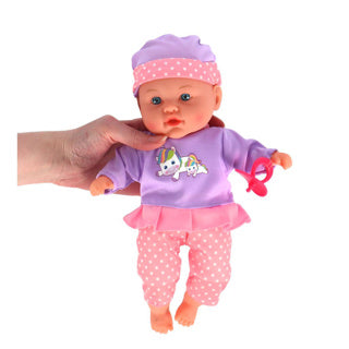 Puppe 31 Cm 4 Töne + 5 Zubehörteile