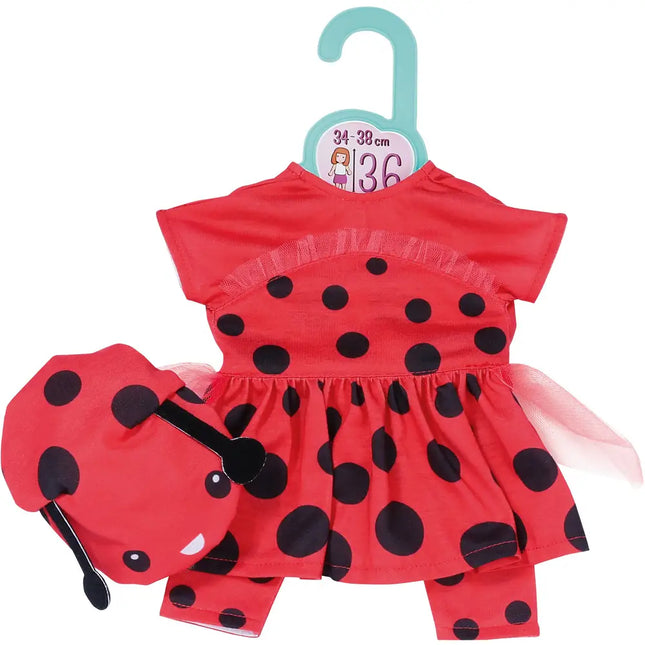 Dolly Moda Süßes Marienkäfer Outfit 36 cm