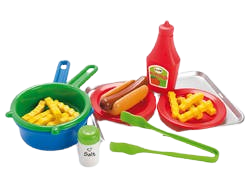 Grill tray hot dog fries with accessories