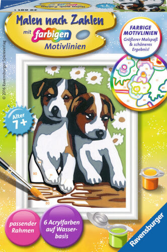 Ravensburger Malen nach Zahlen Süße Welpen 85x120mm