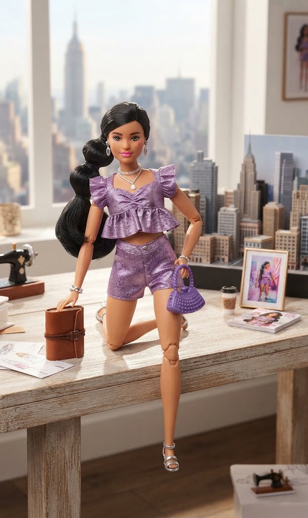 Barbie Deluxe Style Doll Purple Shorts