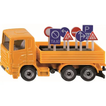 Siku Lkw mit Verkehrszeichen 8cm