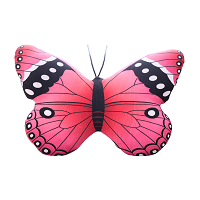 Maskottchen-Plüsch-Schmetterlings-Rosa-Kissen 50 x 40 cm