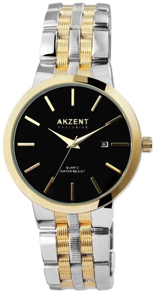 Akzent Exclusive Herrenarmbanduhr mit Metallband
