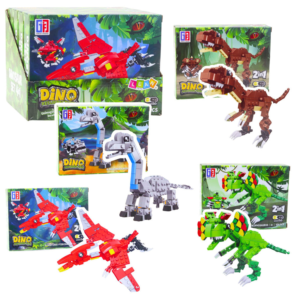 Bausteine Set Dinosaurier Roboter 2in1