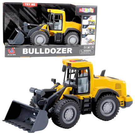 Bulldozer Bau Bagger Lichter Und Geräusche Bewegende Eimer Gelb