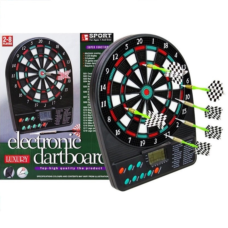 Dartscheibe Dartboard Scheibe Dartpfeile Elektronisch für 2-8 Spieler