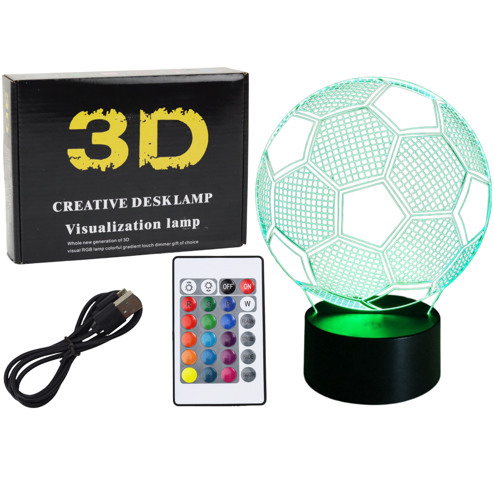 Drahtlose Lampenstatuette Kugel 3D-LED-Fernbedienung